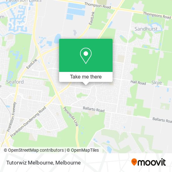 Mapa Tutorwiz Melbourne