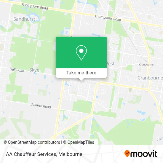 Mapa AA Chauffeur Services