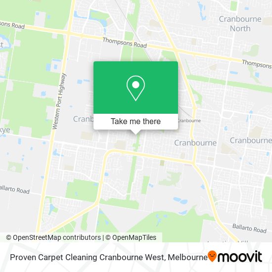 Mapa Proven Carpet Cleaning Cranbourne West