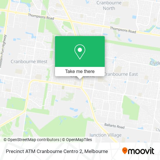 Precinct ATM Cranbourne Centro 2 map