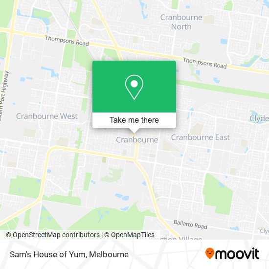Sam's House of Yum map