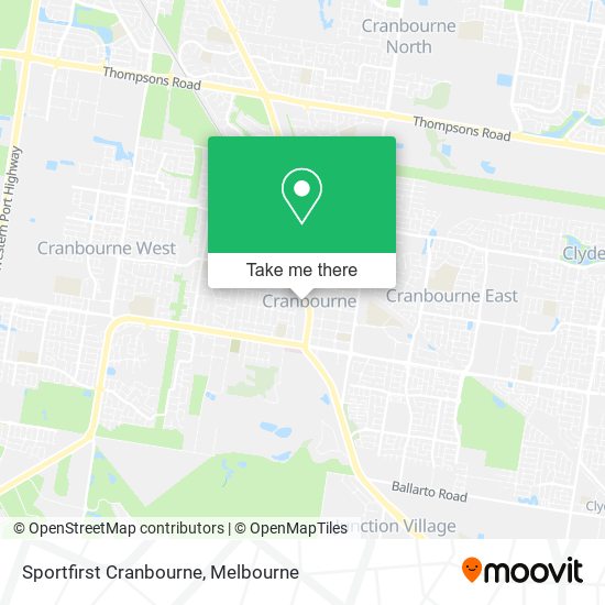 Sportfirst Cranbourne map