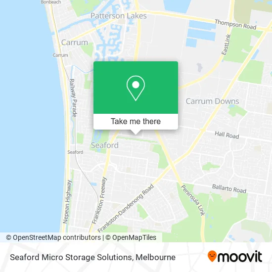 Mapa Seaford Micro Storage Solutions