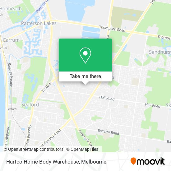 Mapa Hartco Home Body Warehouse