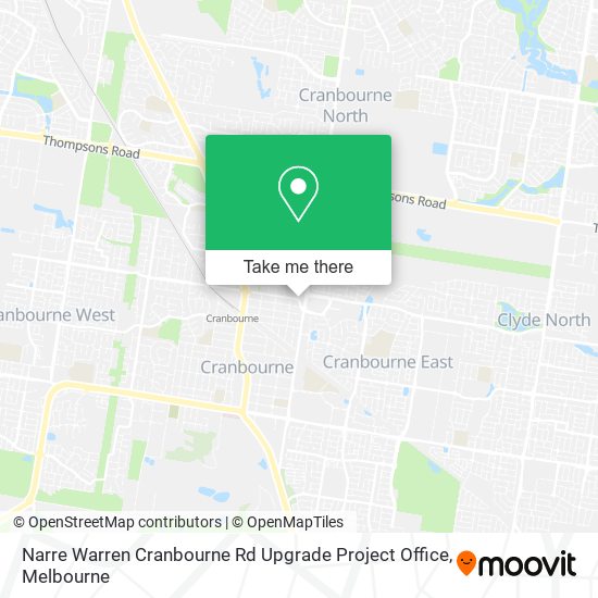 Narre Warren Cranbourne Rd Upgrade Project Office map