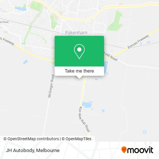 JH Autobody map