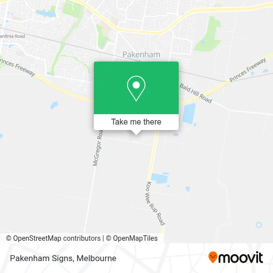 Mapa Pakenham Signs