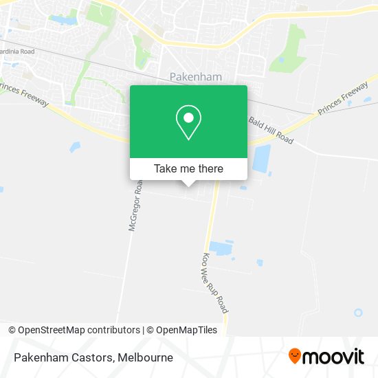 Pakenham Castors map