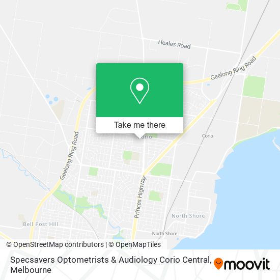 Specsavers Optometrists & Audiology Corio Central map