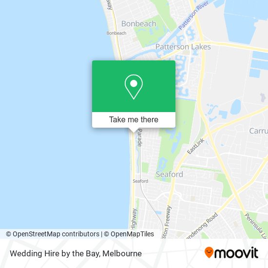 Wedding Hire by the Bay map