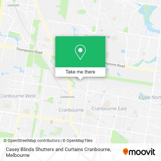 Casey Blinds Shutters and Curtains Cranbourne map