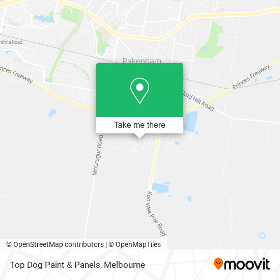 Top Dog Paint & Panels map