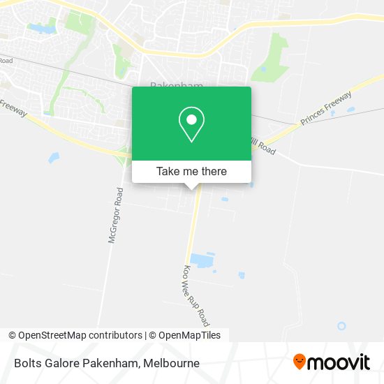 Bolts Galore Pakenham map