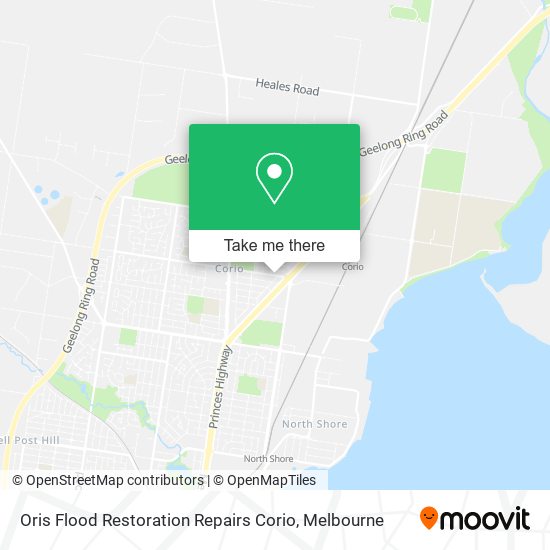 Oris Flood Restoration Repairs Corio map