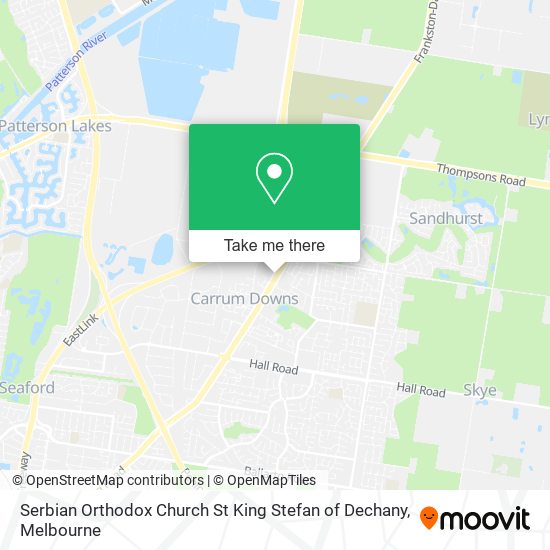 Serbian Orthodox Church St King Stefan of Dechany map