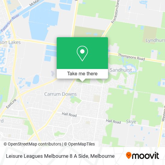 Mapa Leisure Leagues Melbourne 8 A Side