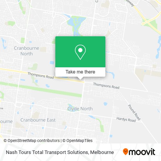 Nash Tours Total Transport Solutions map