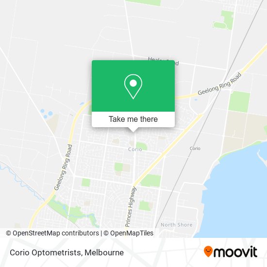 Corio Optometrists map