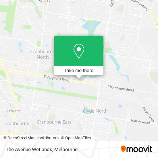 The Avenue Wetlands map