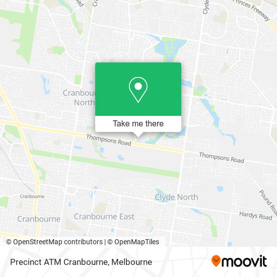 Mapa Precinct ATM Cranbourne