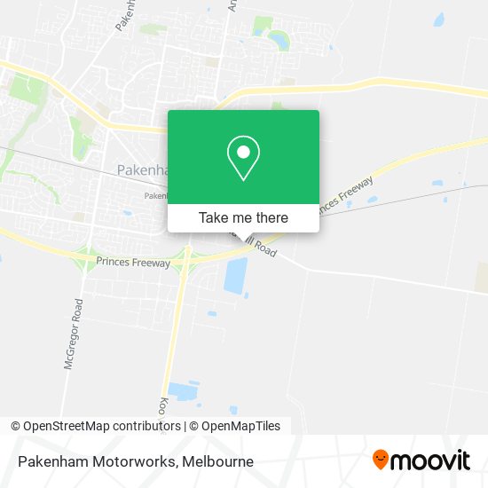 Pakenham Motorworks map