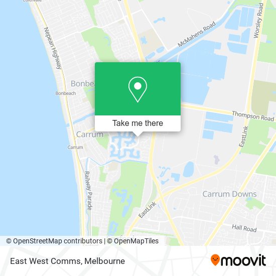 East West Comms map