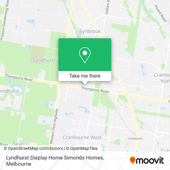 Lyndhurst Display Home Simonds Homes map