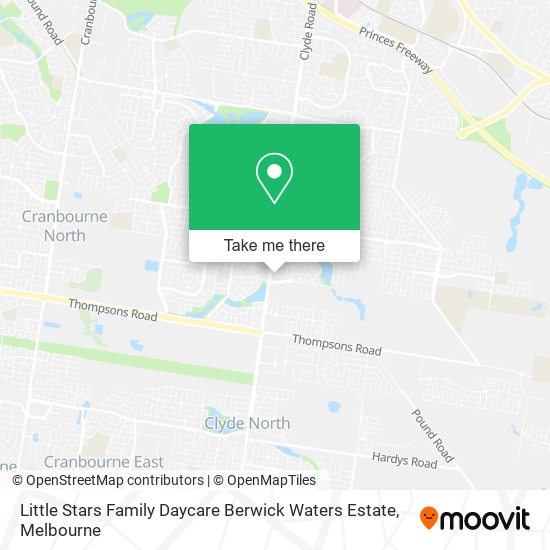 Little Stars Family Daycare Berwick Waters Estate map