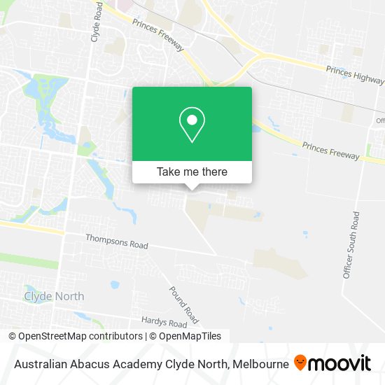 Australian Abacus Academy Clyde North map