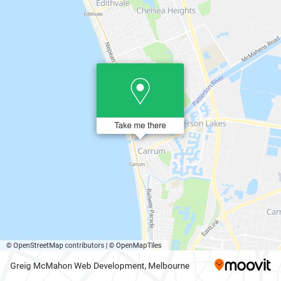 Greig McMahon Web Development map