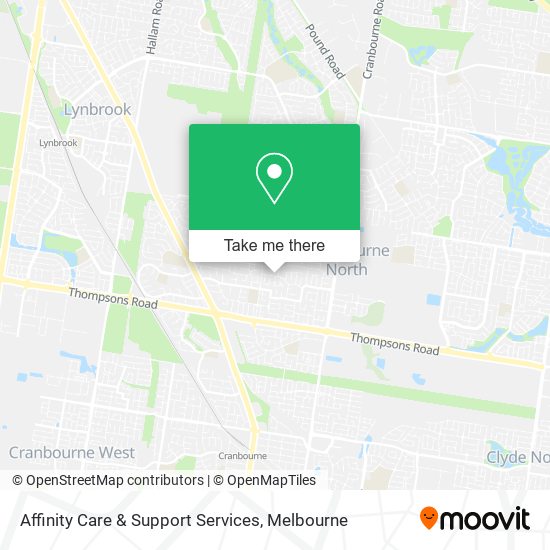 Affinity Care & Support Services map