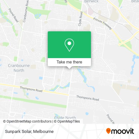 Sunpark Solar map
