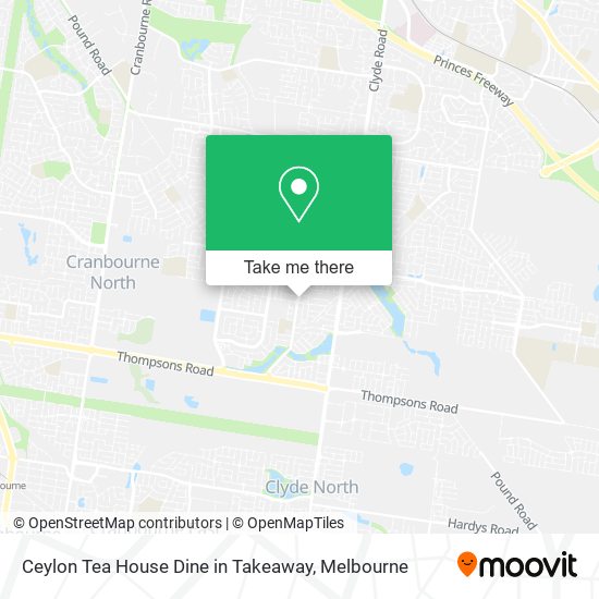 Ceylon Tea House Dine in Takeaway map