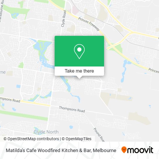 Matilda's Cafe Woodfired Kitchen & Bar map