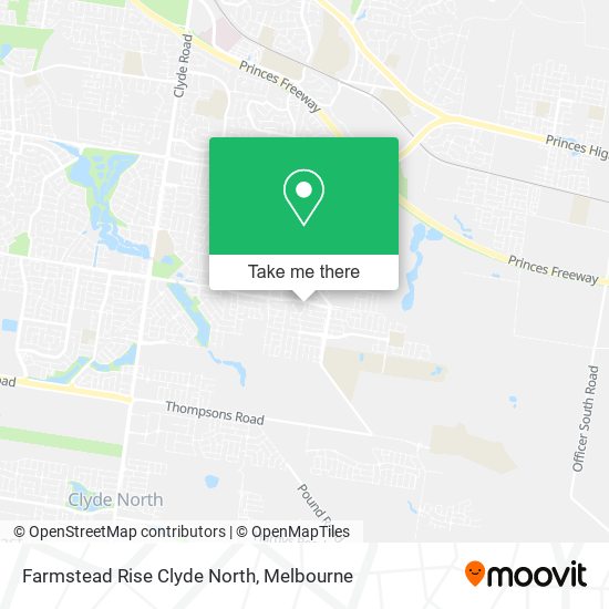 Farmstead Rise Clyde North map