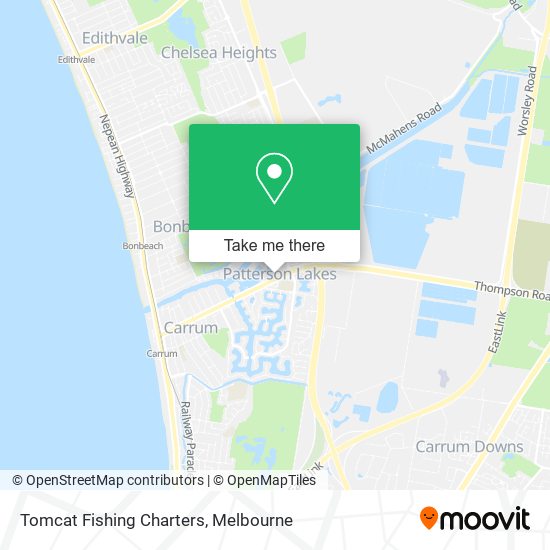 Tomcat Fishing Charters map