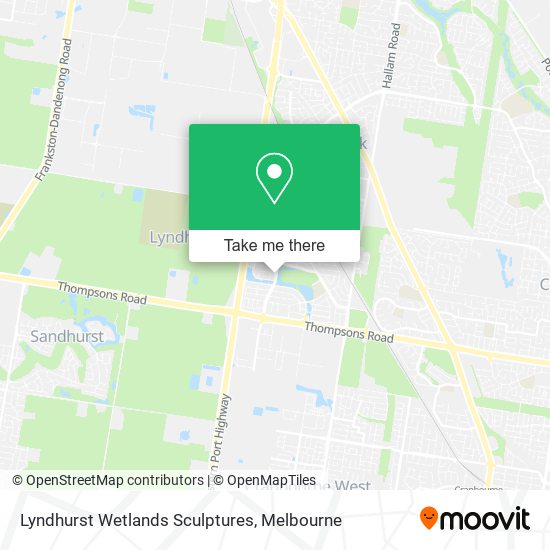 Lyndhurst Wetlands Sculptures map