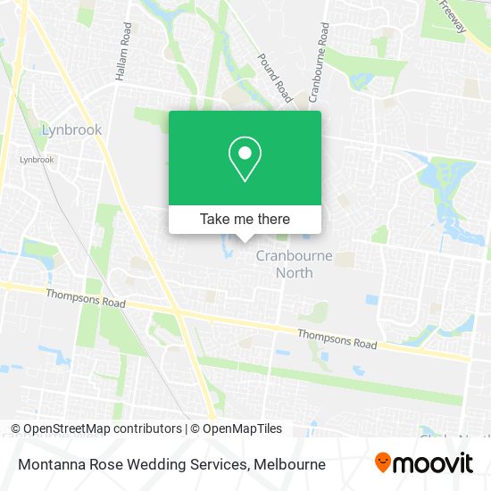 Montanna Rose Wedding Services map