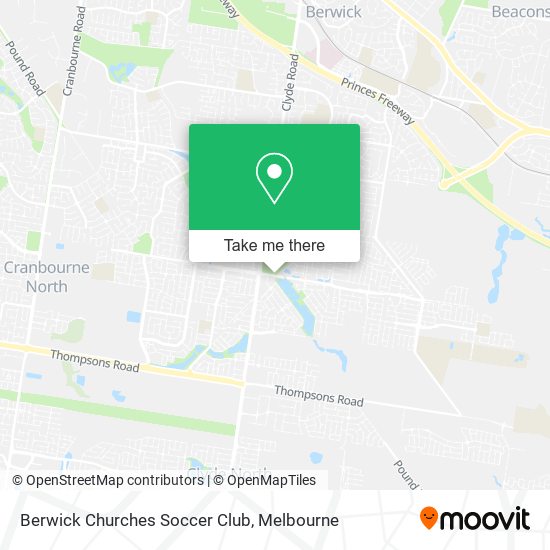 Berwick Churches Soccer Club map