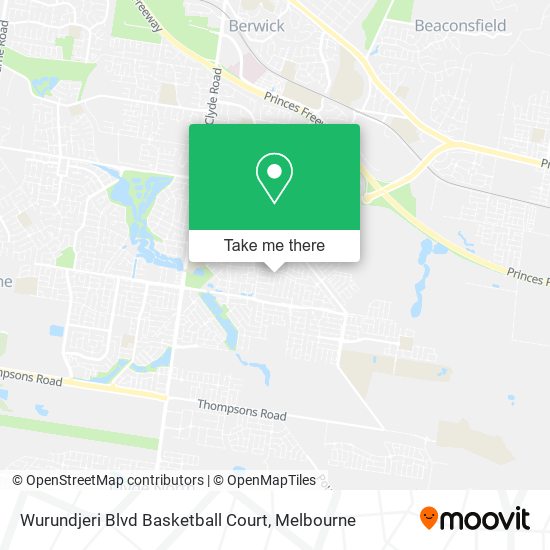 Wurundjeri Blvd Basketball Court map