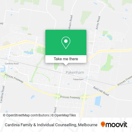 Cardinia Family & Individual Counselling map