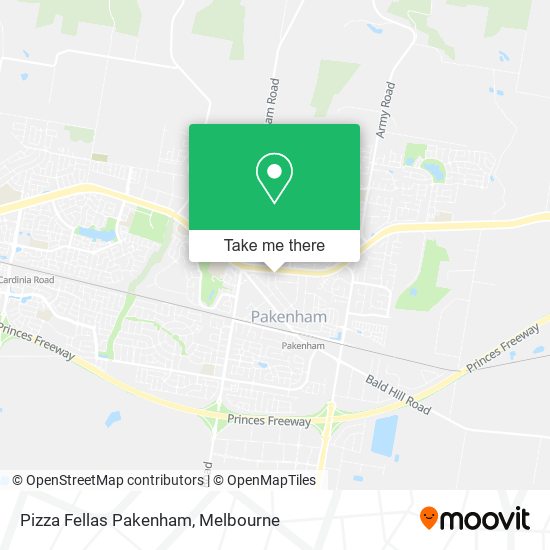 Pizza Fellas Pakenham map