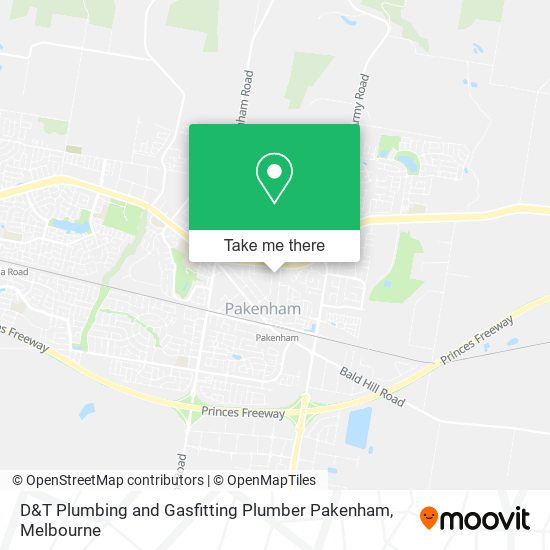 D&T Plumbing and Gasfitting Plumber Pakenham map