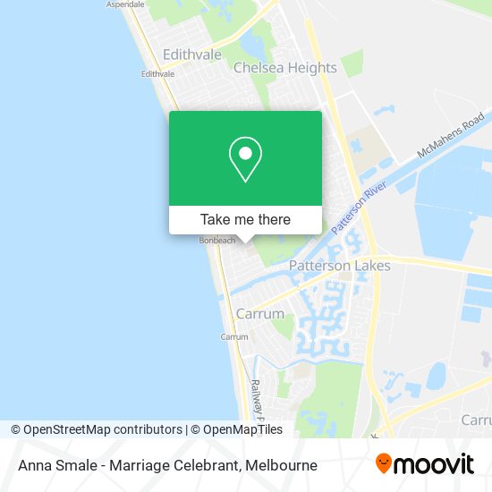 Anna Smale - Marriage Celebrant map