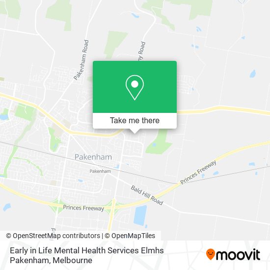 Early in Life Mental Health Services Elmhs Pakenham map