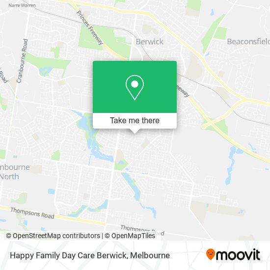 Mapa Happy Family Day Care Berwick