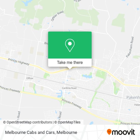 Melbourne Cabs and Cars map