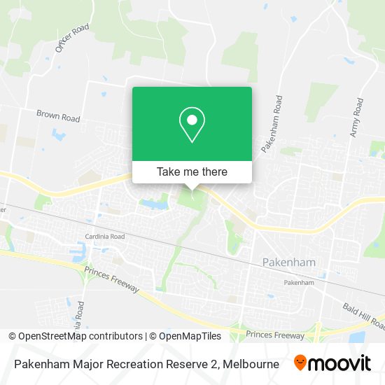 Pakenham Major Recreation Reserve 2 map