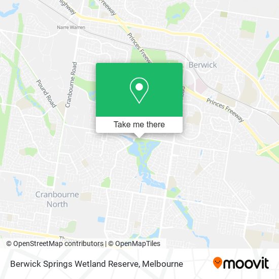 Berwick Springs Wetland Reserve map