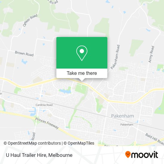 U Haul Trailer Hire map